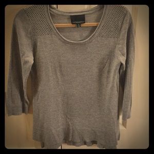 Cynthia Rowley three quarter sleeve grey top